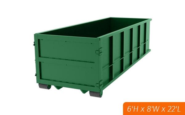 depending on your needs, we may recommend a smaller or larger size than our thirty yard dumpsters